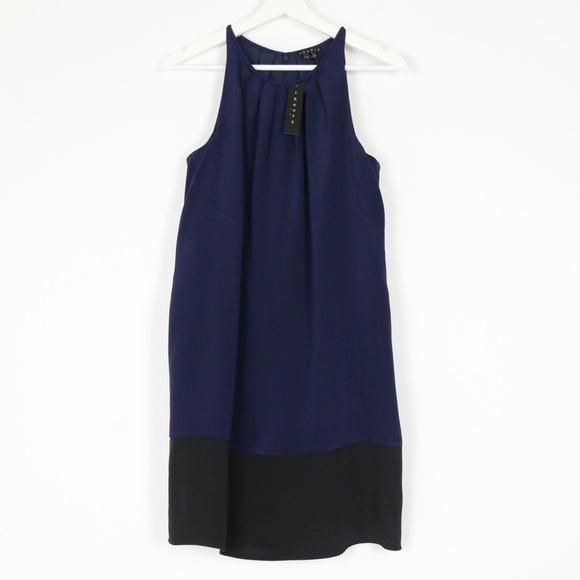 Theory Charlaine Pleat-Neck Shift Dress NWT - Picture 1 of 9